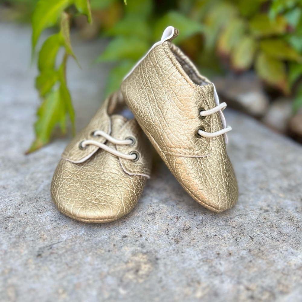 Sweet N Swag Gold Baby Mocs